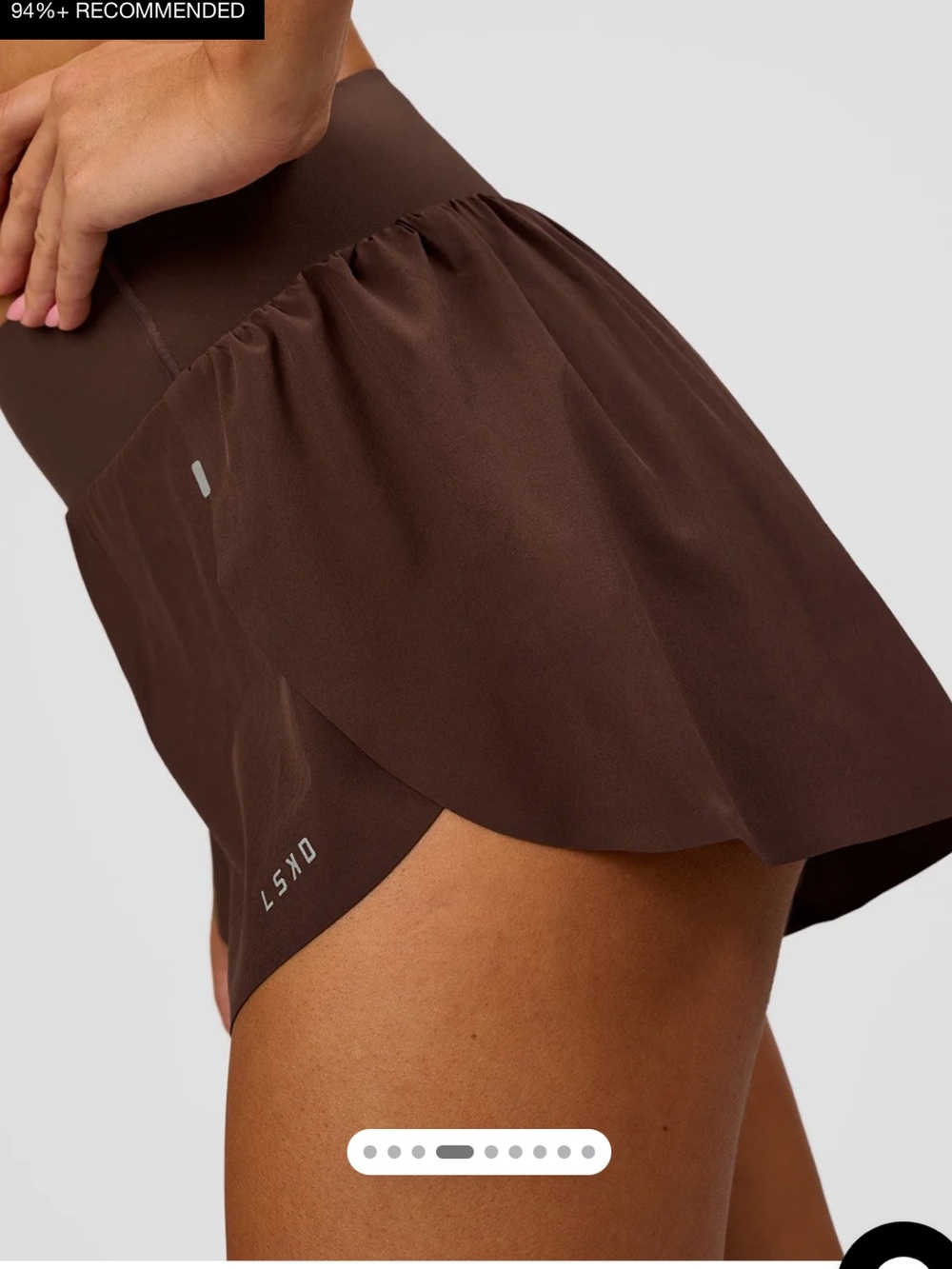 LSKD Pacer 3" Run Short XS Hot Chocolate NEW running split shorts - Picture 4 of 17